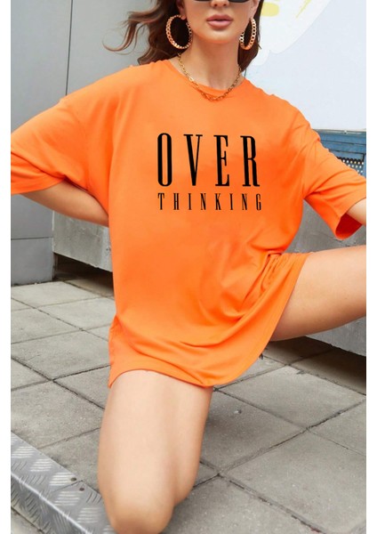 Only Trendwear Unisex Over Thinking Tasarım Tshirt
