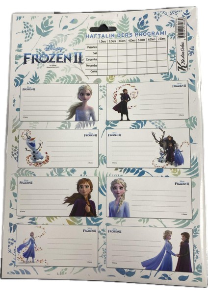 Frozen Iı 3 Lü Okul Etiketi 3 Adet