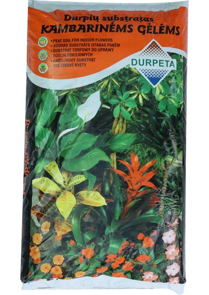 Peat Substrate For Indoor Flowers - Salon Bitkileri Için Torf Dikim Karışımı - 20 Litre