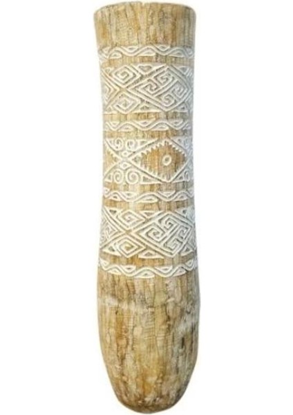 Bali Motifli Palmiye Saksısı M