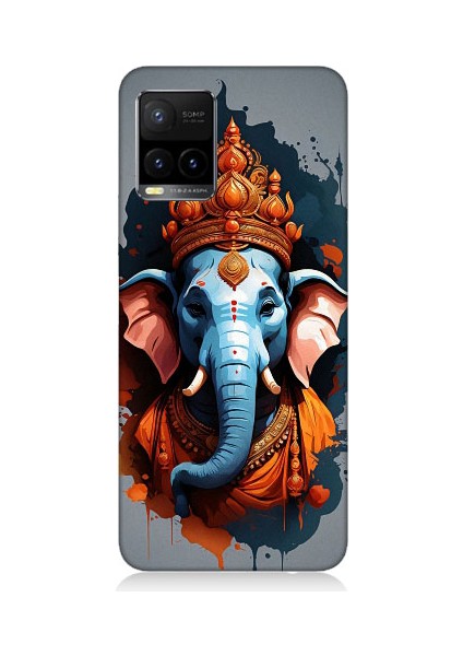 Vivo Y21S Uyumlu Ganesha Ganeşa Desenli Silikon Kılıf