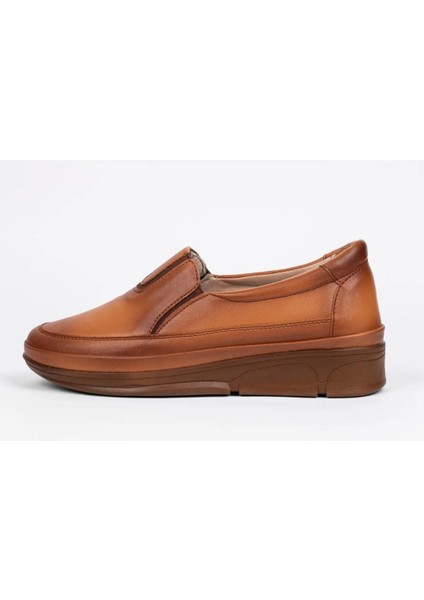 8801 Model Eser Kadın Hakiki Deri Termo Taban Dolgu Topuk Anne Taba Ayakkabı fiyatları