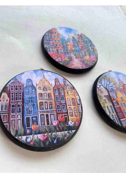 Amsterdam Temalı 3 Lü Duvar Süsü fiyatları