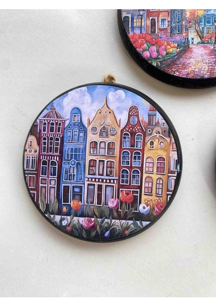 Amsterdam Temalı 3 Lü Duvar Süsü modelleri