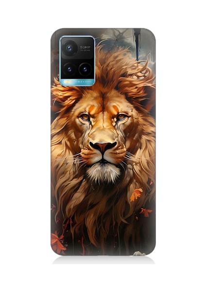 Vivo Y53S Uyumlu Yorgun Savaşçı Aslan Desenli Silikon Kılıf