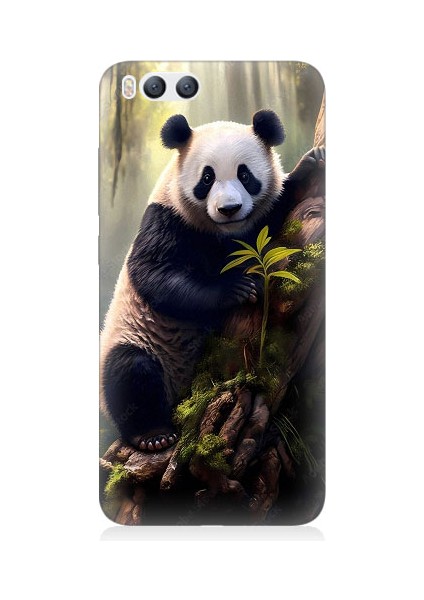 Xiaomi Mi 6 Uyumlu Panda ve Ağaç Desenli Silikon Kılıf