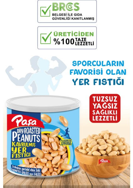 Paşa Kuruyemiş Kavrulmuş Yer Fıstığı Teneke Kutu 200 gr x 4 Adet