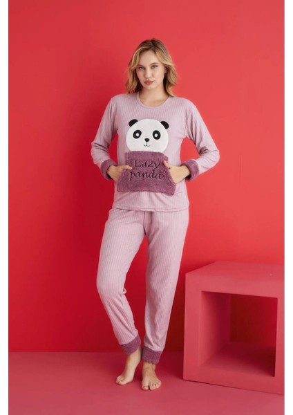 Luxury Soft Welsoft Kanguru Cepli Pamuklu Interlok Penye Pijama Takımı