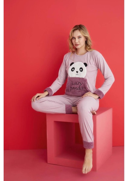 Luxury Soft Welsoft Kanguru Cepli Pamuklu Interlok Penye Pijama Takımı