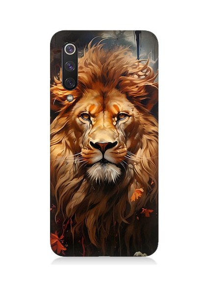 Xiaomi Mi 9se Uyumlu Yorgun Savaşçı Aslan Desenli Silikon Kılıf