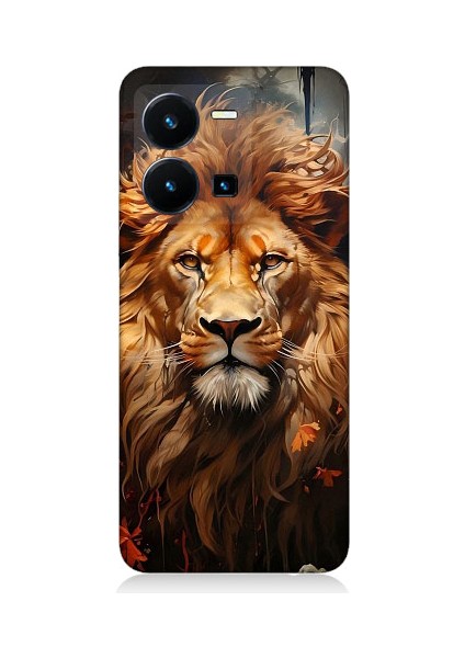 Vivo Y35 Uyumlu Yorgun Savaşçı Aslan Desenli Silikon Kılıf