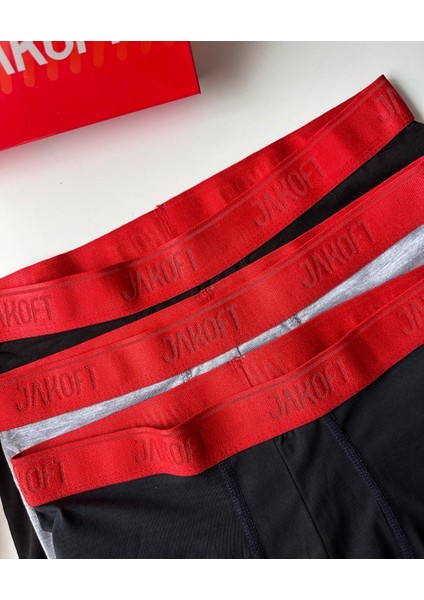 Ultra Rahat Esnek %95 Pamuklu Üçlü Kutulu Erkek Boxer