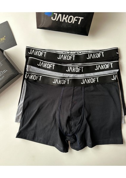 Ultra Rahat Esnek %95 Pamuklu Üçlü Kutulu Erkek Boxer