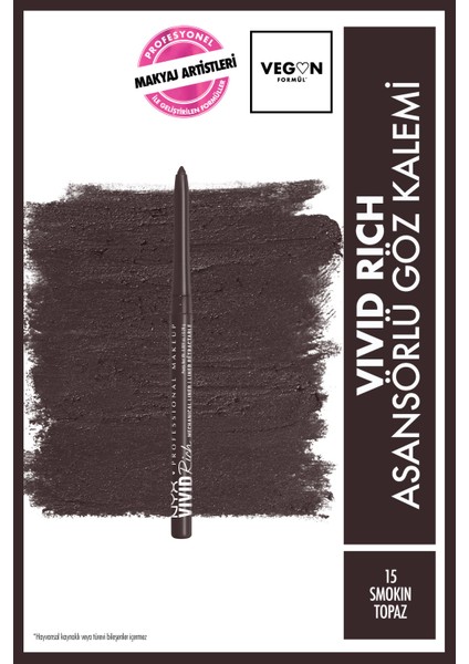 Nyx Professional Makeup Vivid Rich Asansörlü Göz Kalemi - 15 Smokin Topaz