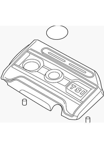 Volkswagen Tiguan Tsı Motorlar Için Motor Üst Koruma Kapağı