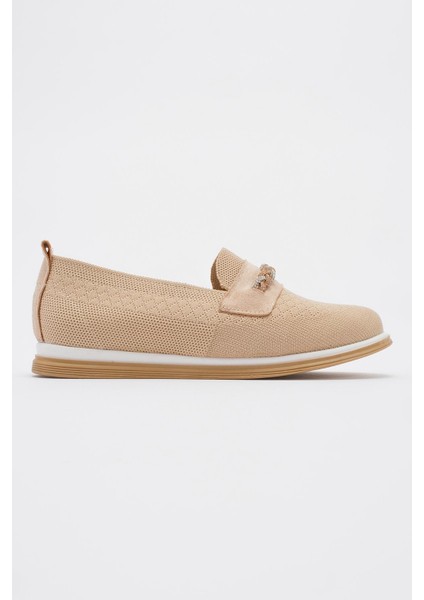 Kadın Kaydırmaz Taban Taşlı Günlük Ayakkabı NUDE fiyatları