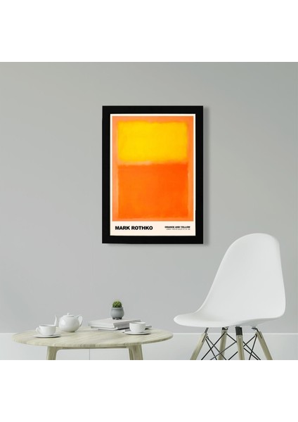 Mark Rothko Orange And Yellow 21 x 30CM - Siyah Çerçeveli