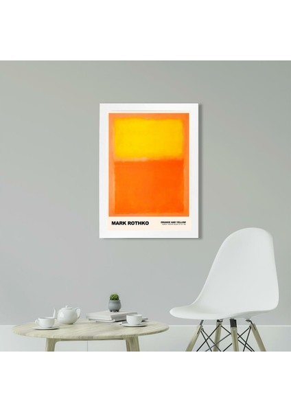 Mark Rothko Orange And Yellow 21 x 30CM - Siyah Çerçeveli