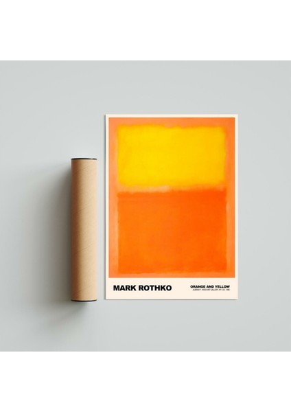 Mark Rothko Orange And Yellow 21 x 30CM - Siyah Çerçeveli