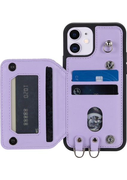 iPhone11 Pu Deri+Tpu Rfıd Blowantıce Blow Blow Drop Kubası Ile Kıckstand Telefon Kapağı (Yurt Dışından) fırsatları