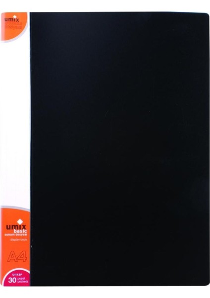 Basic Sunum Dosyası 30'lu Siyah Renk