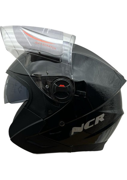 Motosiklet Ncr Yazlık Yarım Güneş Vizörlü Kask Parlak Siyah fiyatları