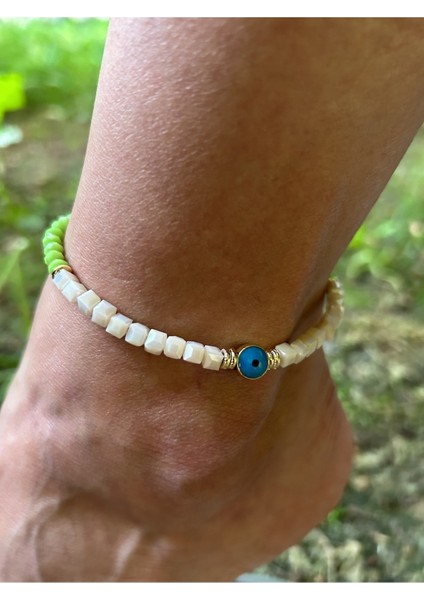 Kristal Taşlı Nazar Boncuklu Halhal - Zarif ve Koruyucu Tasarım fırsatları