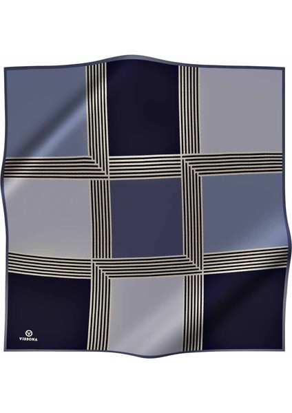 Twill Ipek Eşarp Indigo-2