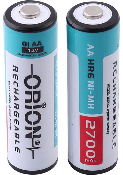 Ni-Mh AA 2700mAh 2 Adet Şarj Edilebilir Kalem Pii