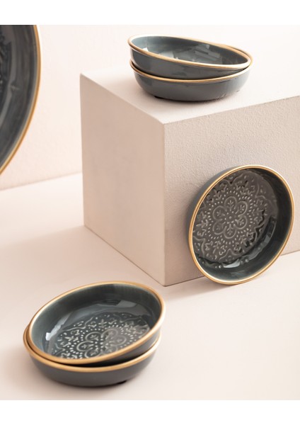 Rosalie 6 Parça Tabak Seti - Antrasit fiyatları