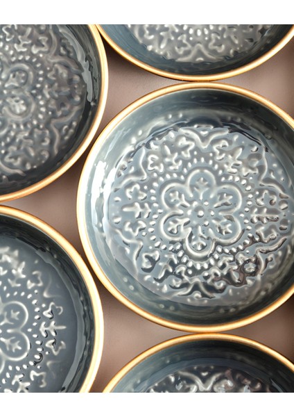 Rosalie 6 Parça Tabak Seti - Antrasit modelleri