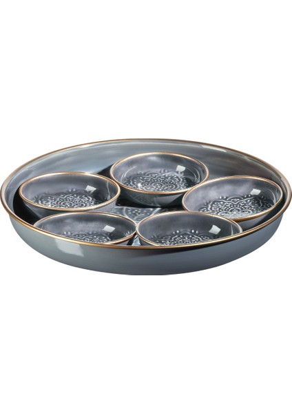 Rosalie 6 Parça Tabak Seti - Antrasit fırsatları