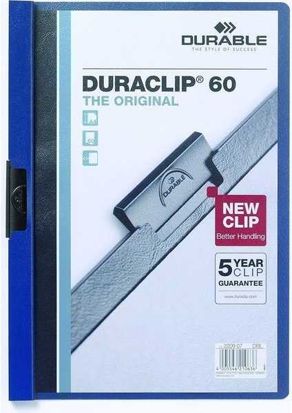 2209 Duraclip 60 25 Sayfa Kapasiteli Sıkıştırmalı Dosya Lacivert Renk