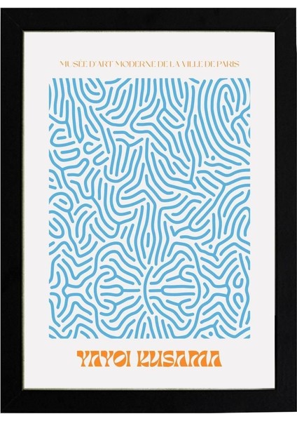 Yayoi Kusama 1 21 x 30CM - Siyah Çerçeveli