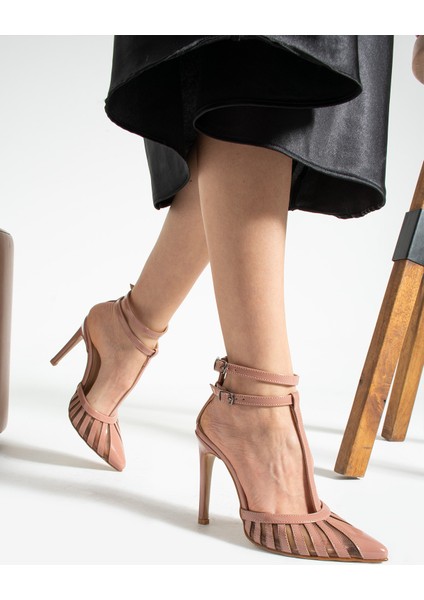 10.5 Cm Somo Rugan Fileli Kadın Topuklu Stletto fırsatları