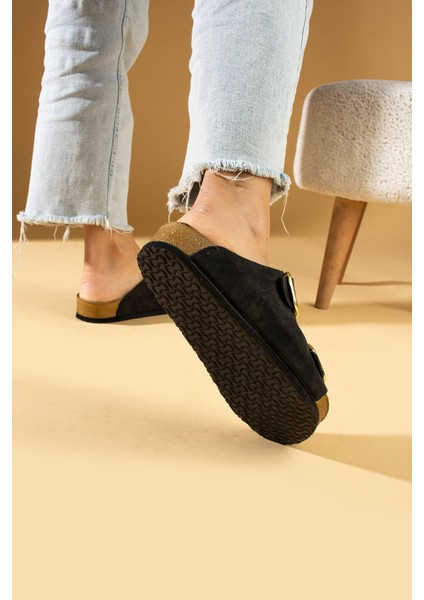 Rahat Taban Çift Gold Tokalı Kadın Terlik 65-81-24 modelleri