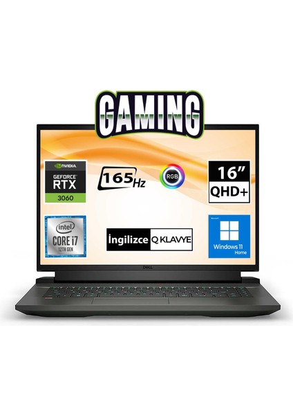 Gaming G16 7620 G71676206204F09 I7-12700H 64GB 2tbssd RTX3060 16" Qhd+ W11H Taşınabilir Bilgisayar