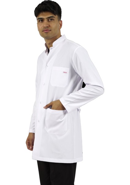 Hakim Yaka Orta Boy Beyaz Erkek Doktor Öğretmen Hemşire Laboratuvar Önlüğü fiyatları
