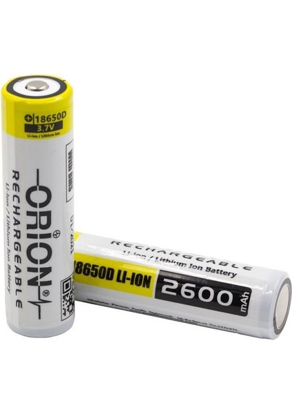 18650 Li-Ion 2600MAH Şarj Edilebilir Çipli Pil