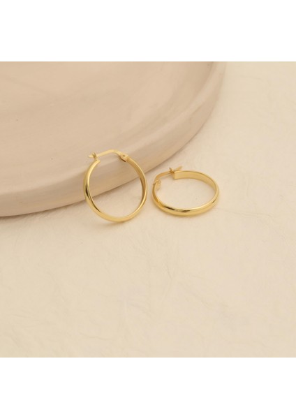 925 Ayar Gümüş 3mm Halka Küpe - 21MM fiyatları
