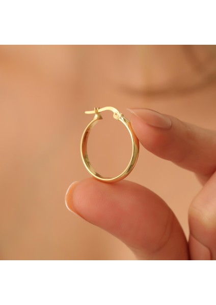 925 Ayar Gümüş 3mm Halka Küpe - 21MM indirimleri