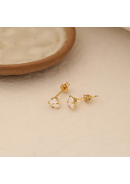 925 Ayar Gümüş Zirkon Taşlı Kalp Küpe fiyatları