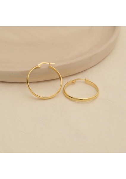 925 Ayar Gümüş 4mm Halka Küpe - 37MM fiyatları