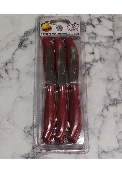 Meyve Bıçağı 6'Lı Cooker Kırmızı