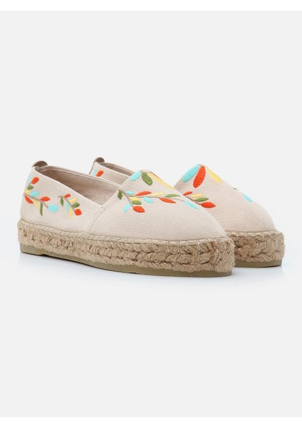 Nataly Ekru-Multi Kadın Düz Espadril fiyatları