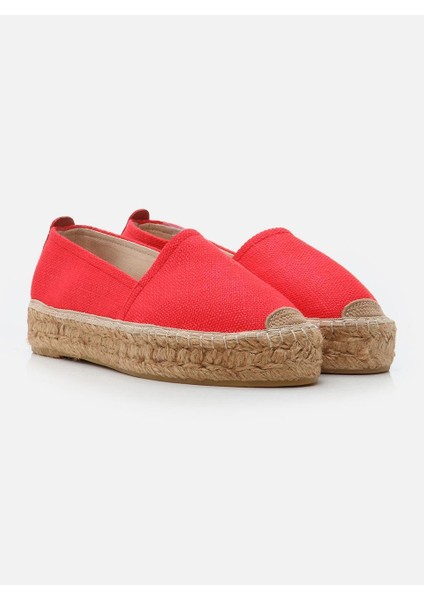 Nathalie Kırmızı Kadın Düz Espadril