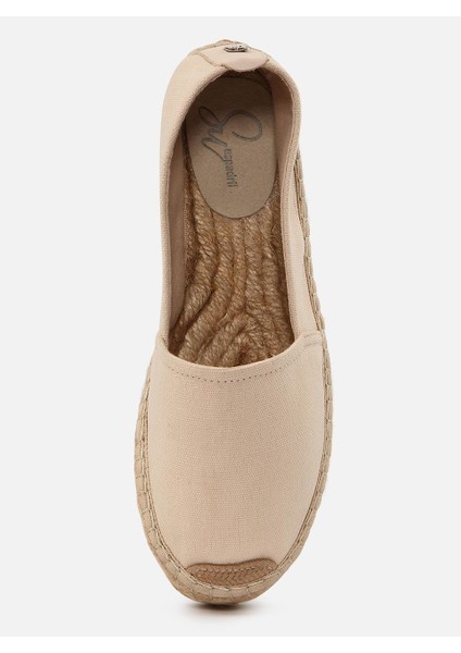 Nathalie Kadın Ekru Düz Espadril Keten Malzeme ile Doğal Jüt Tabanlı fırsatları