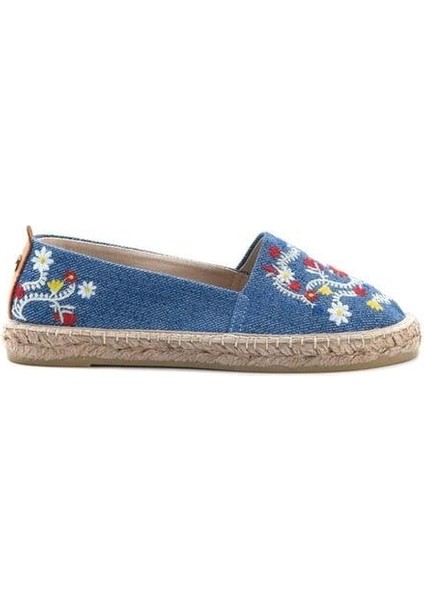 Su Espadril Amber Indigo Mavi Kadın Düz Espadril