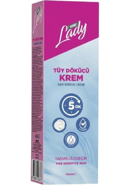 Lady Tüy Dökücü Krem Hassas Ciltler 100 ml