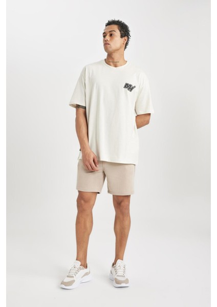 DeFactoFit NBA Miami Heat Boxy Fit Bisiklet Yaka Kısa Kollu Tişört B3923AX24SP